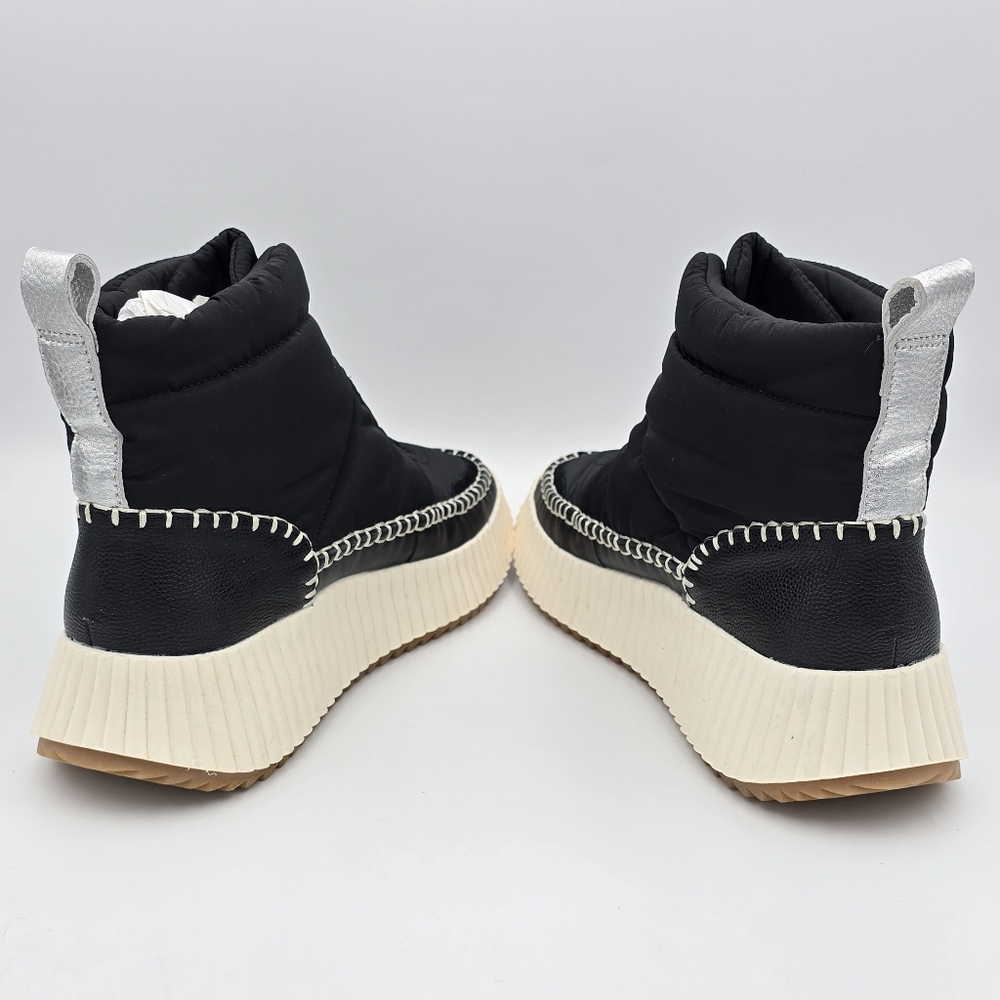 NWOT Dolce Vita Devlin Platform Zip-Up Sneakers, Black Nylon, Women's 8 - Picture 6 of 14